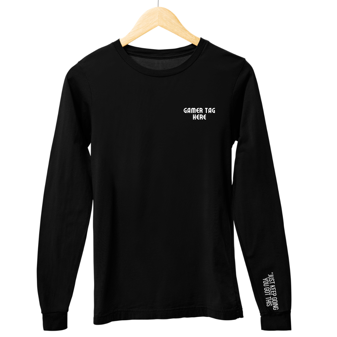 Wrist Checked Custom Quote Long Sleeve