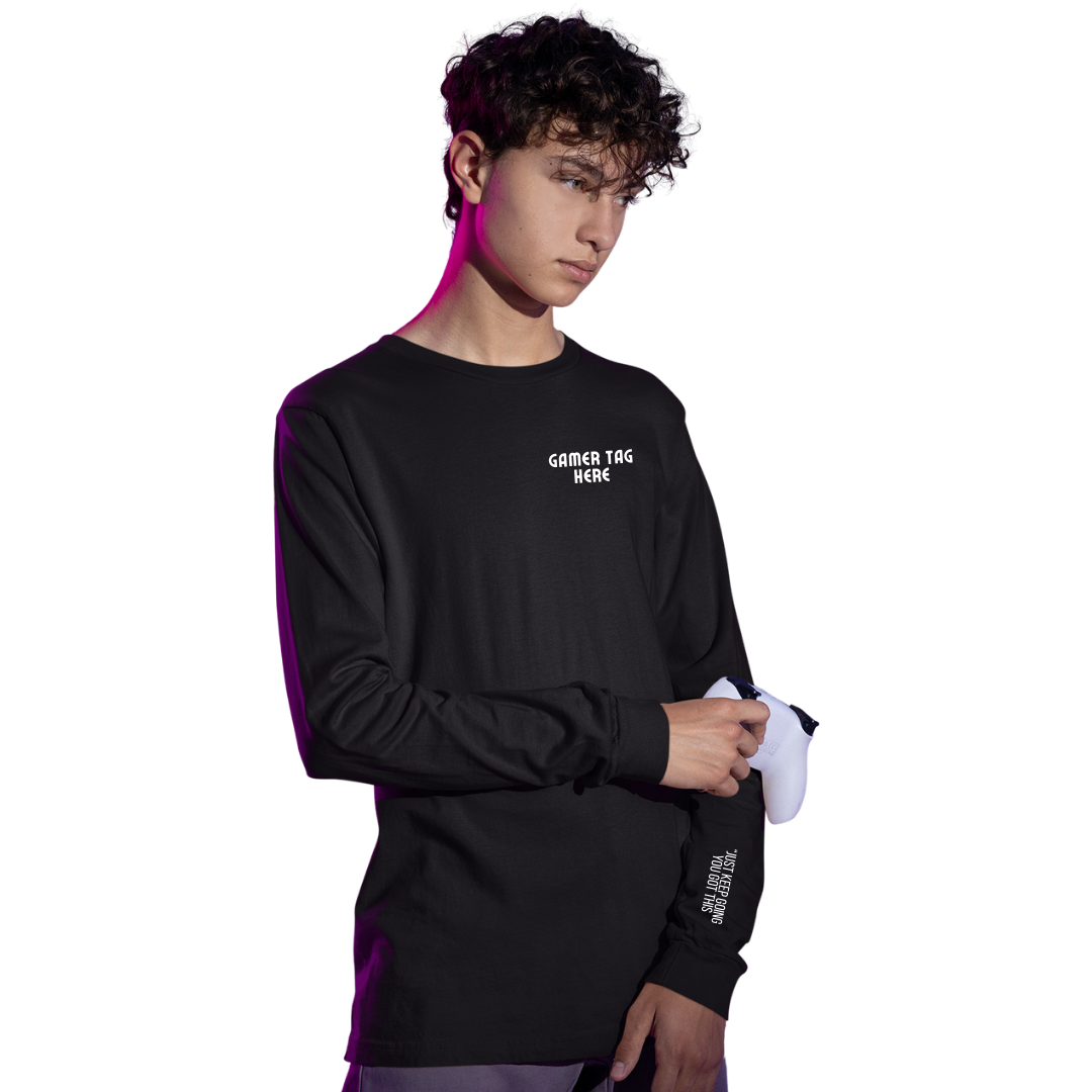 Wrist Checked Custom Quote Long Sleeve