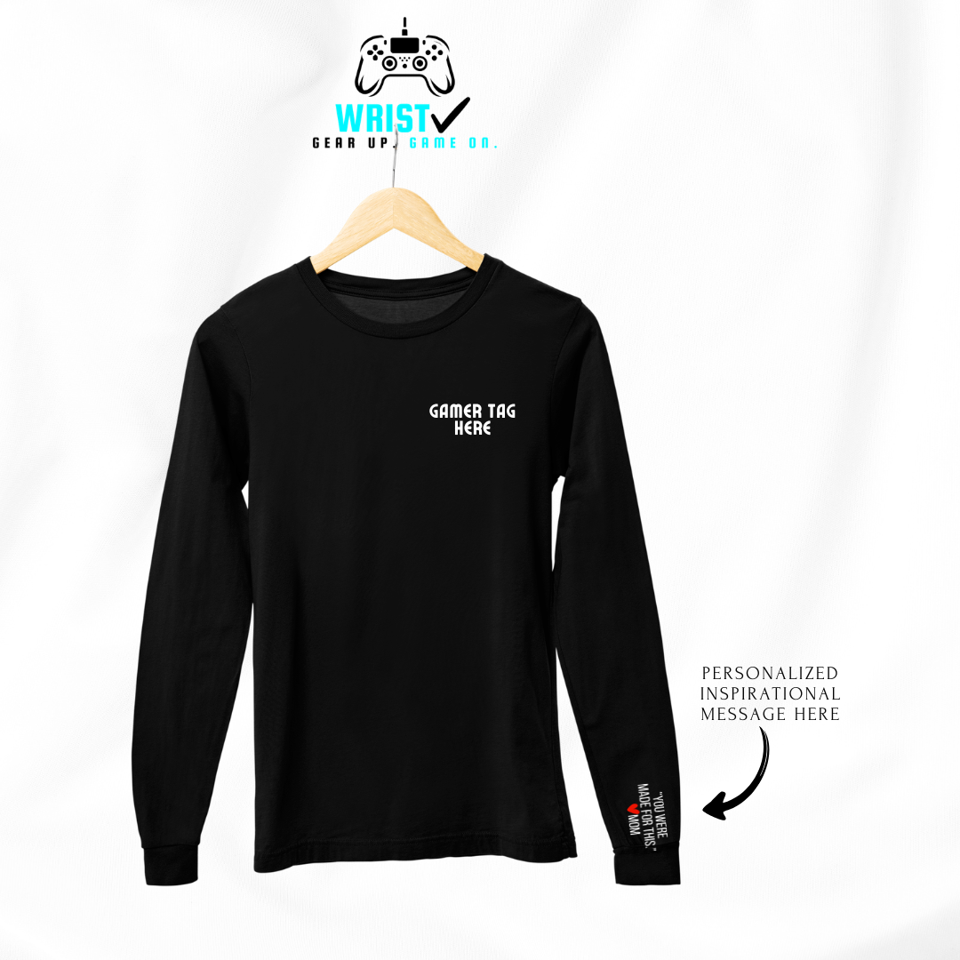 Wrist Checked Custom Quote Long Sleeve