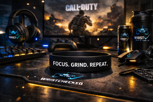 Focus Grind Repeat Rubber Wrist Band (Pre-Order)