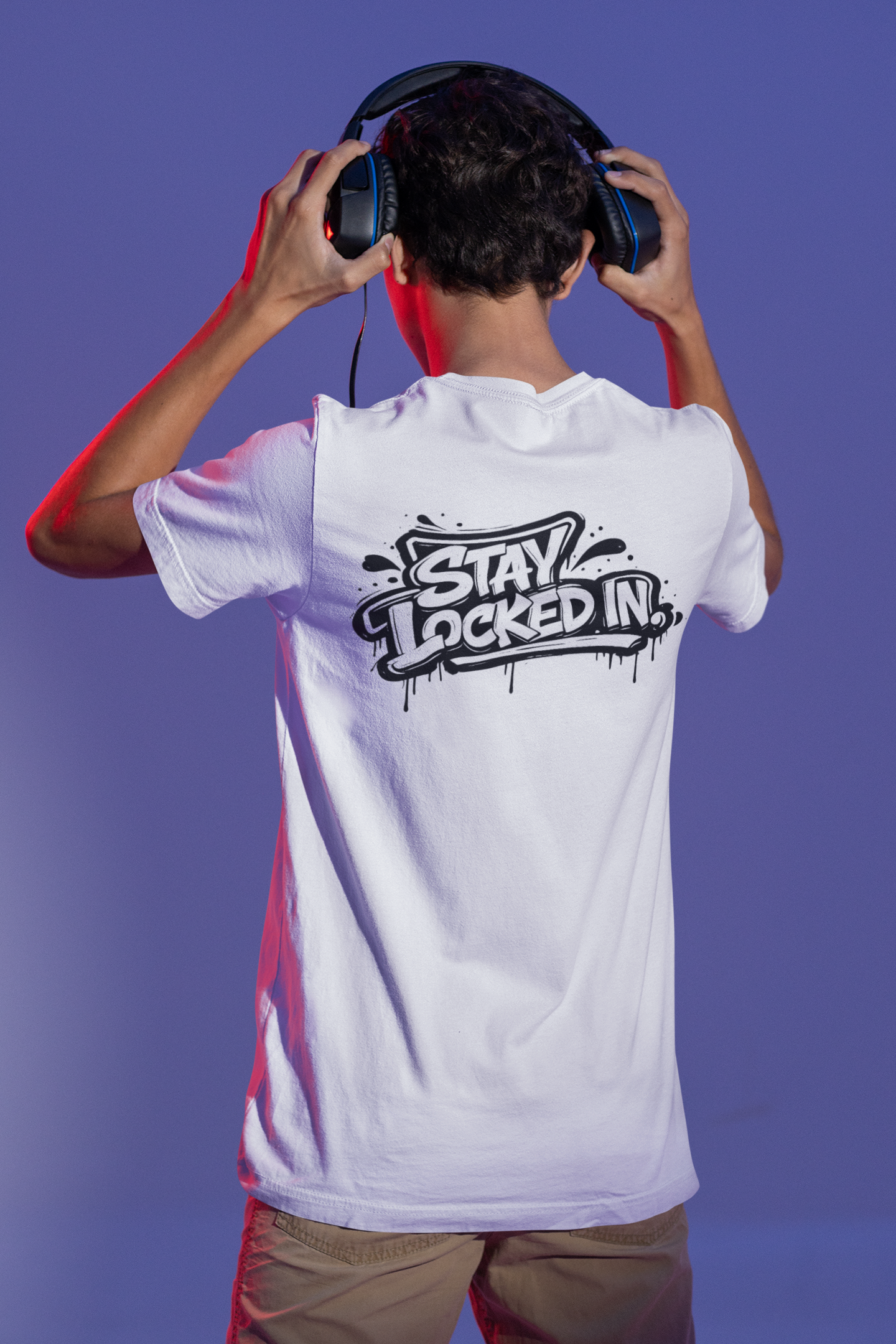 Stay Locked In T-Shirt with Back Design