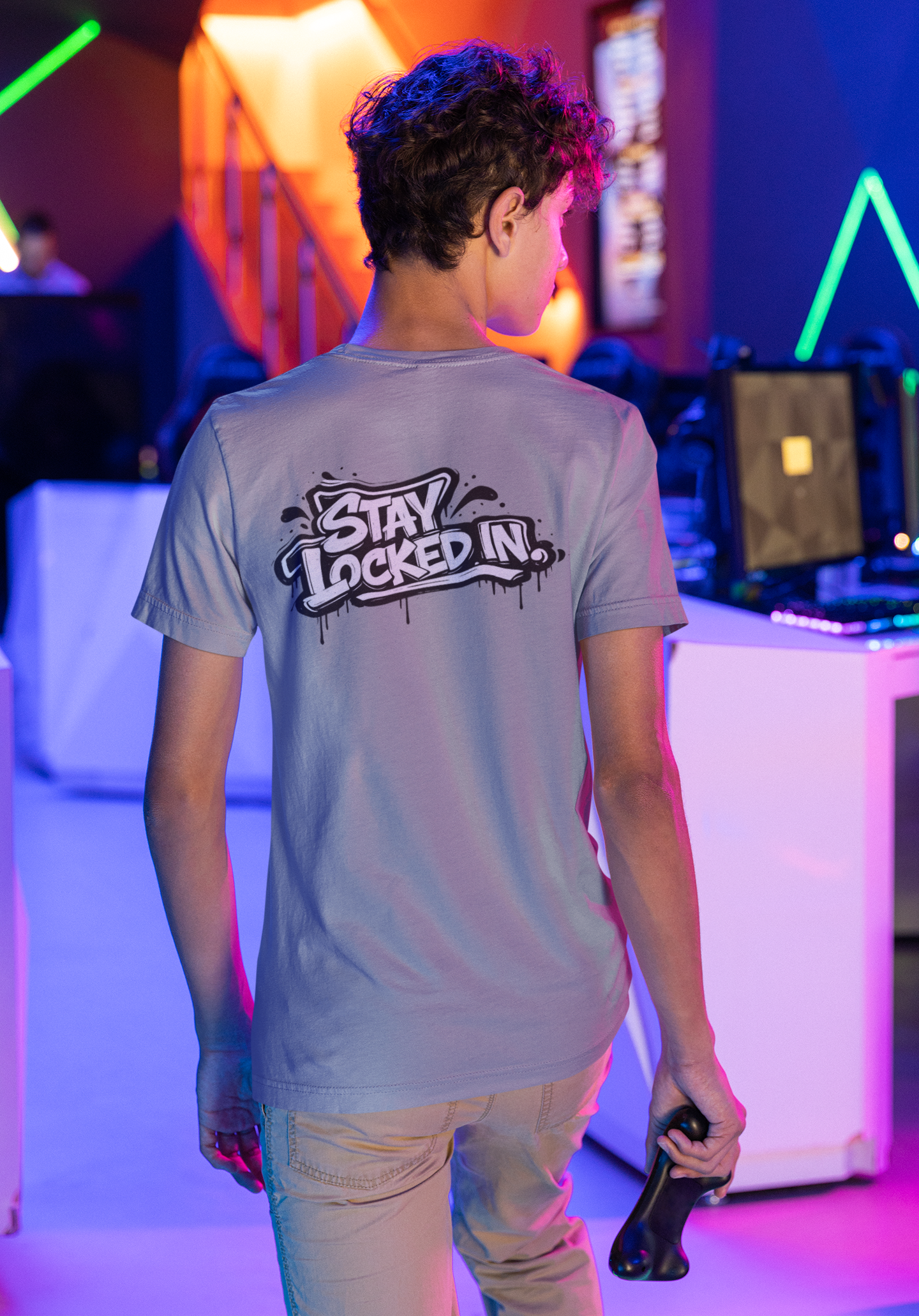 Stay Locked In T-Shirt with Back Design