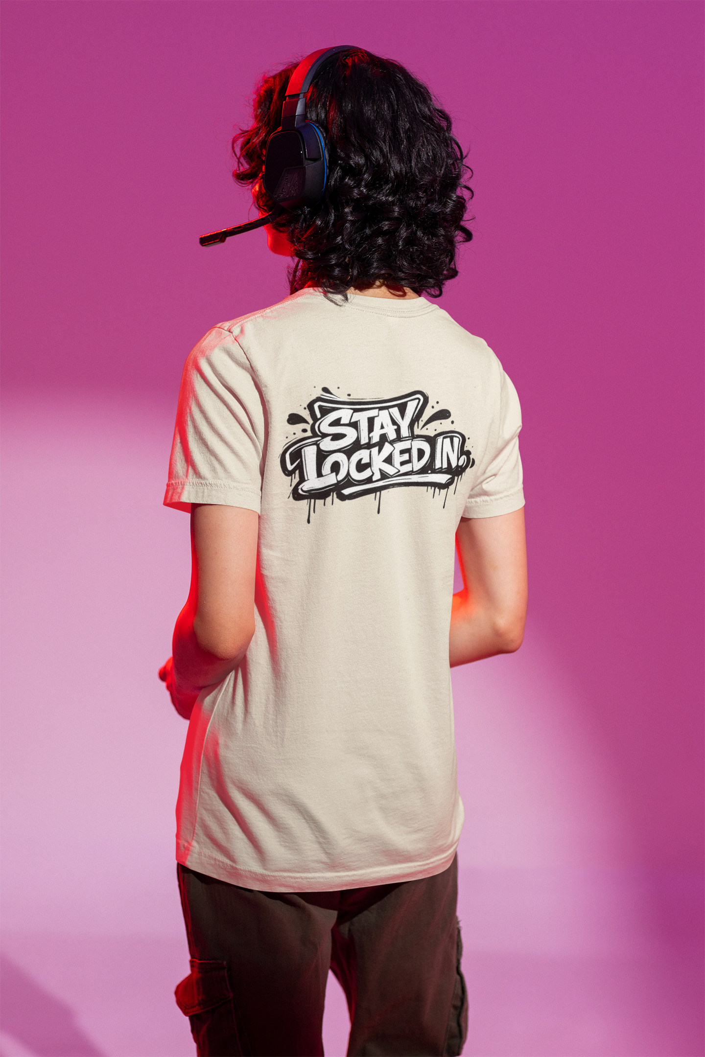 Stay Locked In T-Shirt with Back Design